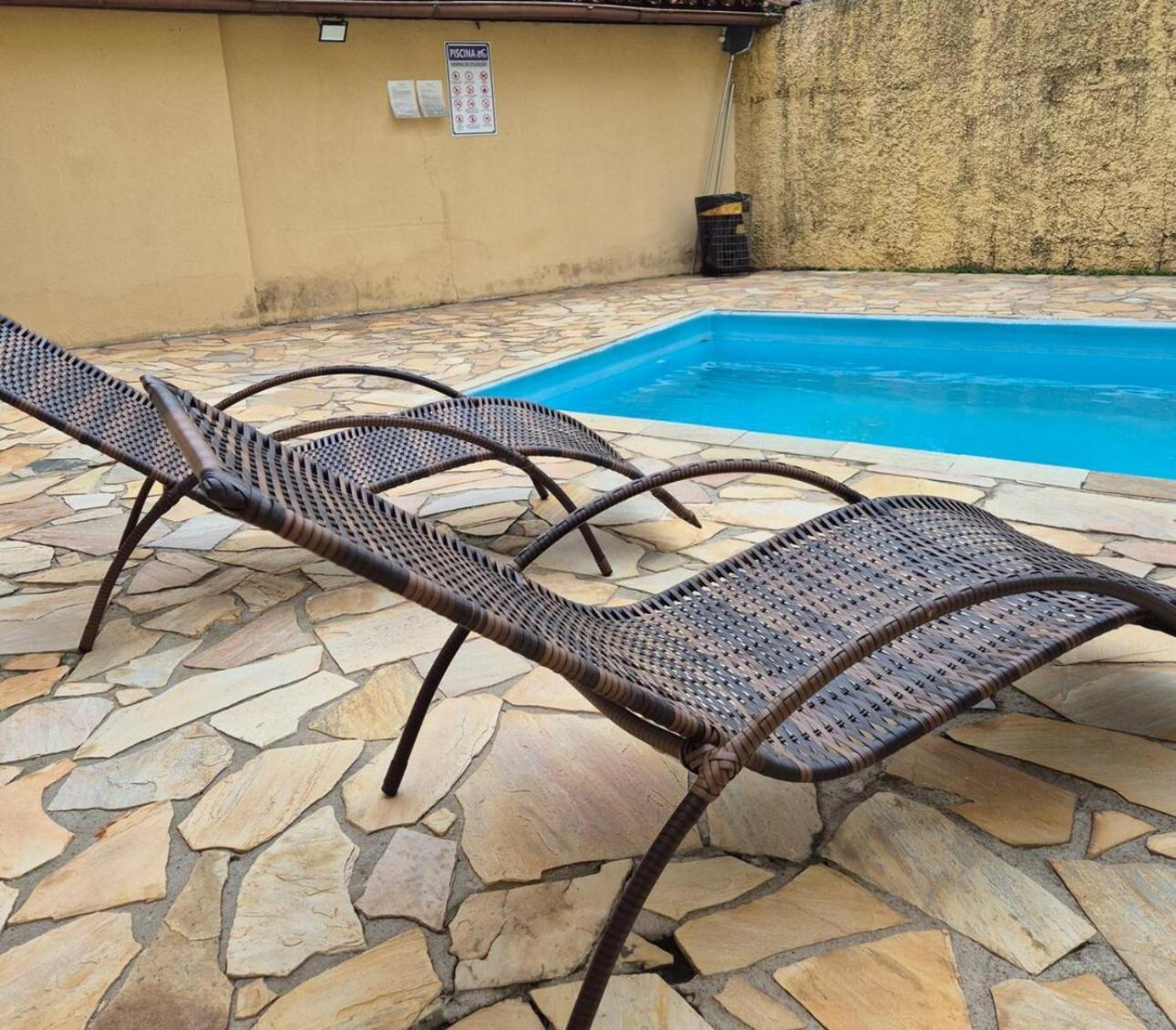 Triplex Piscina Churrasqueira Lava E Seca Wi-Fi E 2 Tvs Em Condominio Com 90M2 No Centro De Убатуба Екстер'єр фото